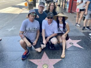 One More Night band with Phil Collins star on the Hollywood Walk of Fame