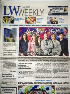 LW Weekly Newspaper article about One More Night - The Phil Collins Experience.,